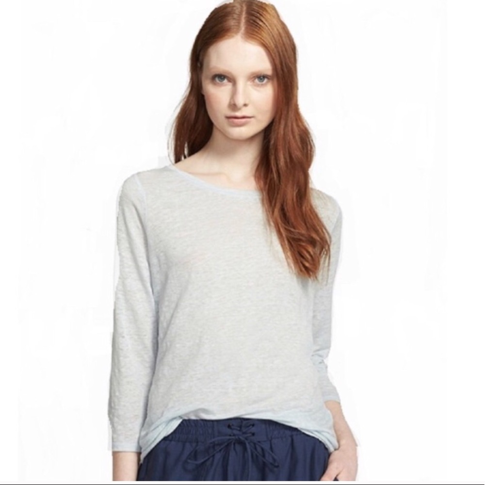 Vince pale blue linen top